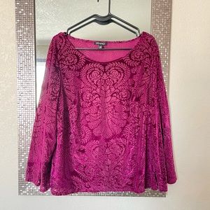 Roz & Ali velvet blouse